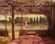 unknow artist The Trellis by the River Spain oil painting artist